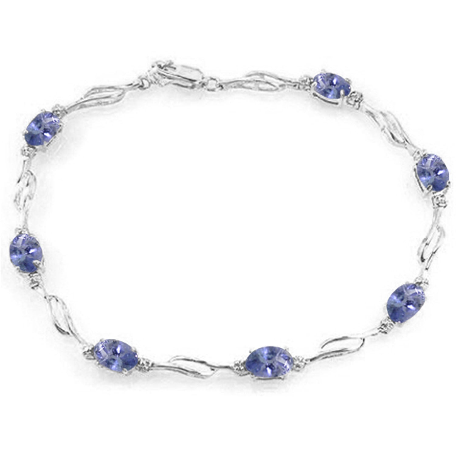 Shimmering Array Tanzanite and Diamond Bracelet