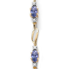 Shimmering Array Tanzanite and Diamond Bracelet