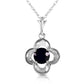 Bloomstone Blossom Black Diamond Necklace