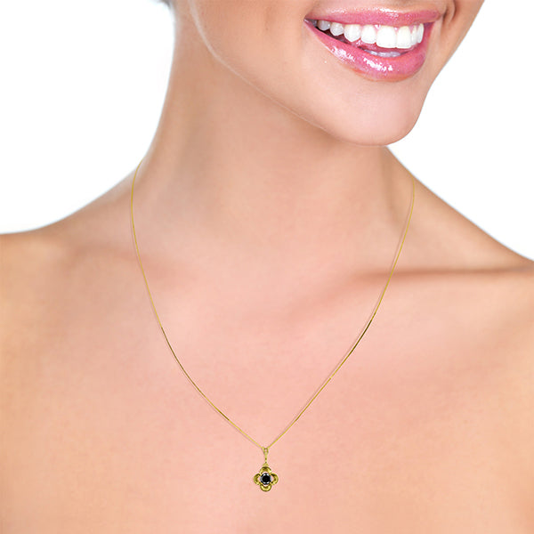 Bloomstone Blossom Black Diamond Necklace