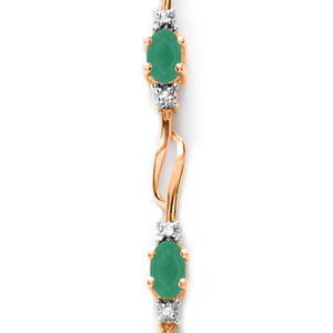 Shimmering Array Emerald and Diamond Bracelet