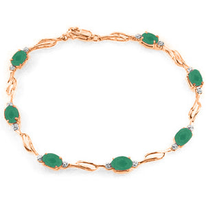 Shimmering Array Emerald and Diamond Bracelet
