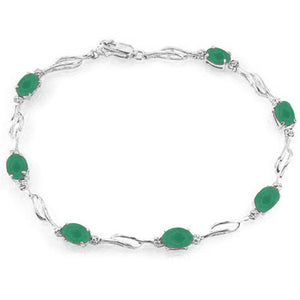 Shimmering Array Emerald and Diamond Bracelet