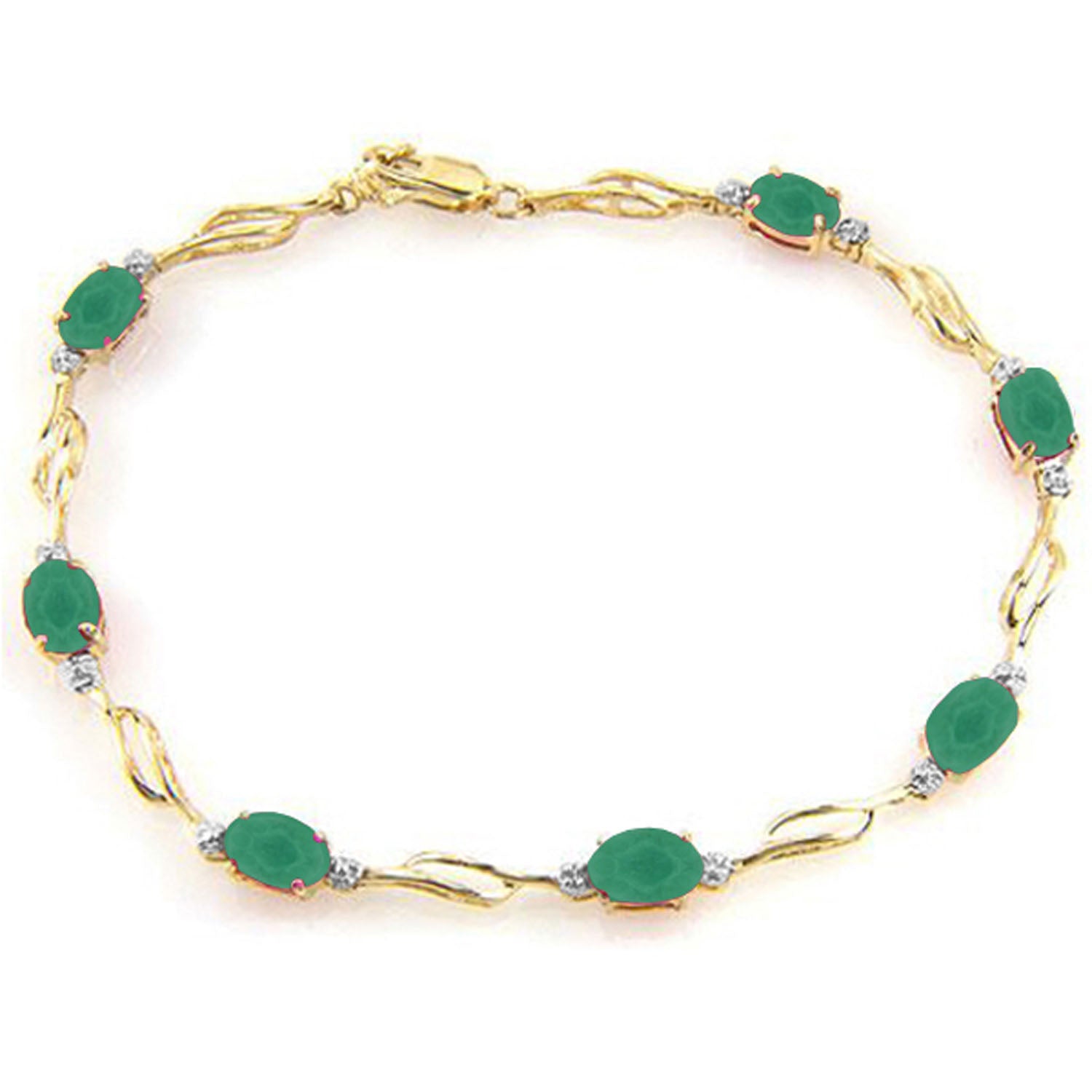 Shimmering Array Emerald and Diamond Bracelet