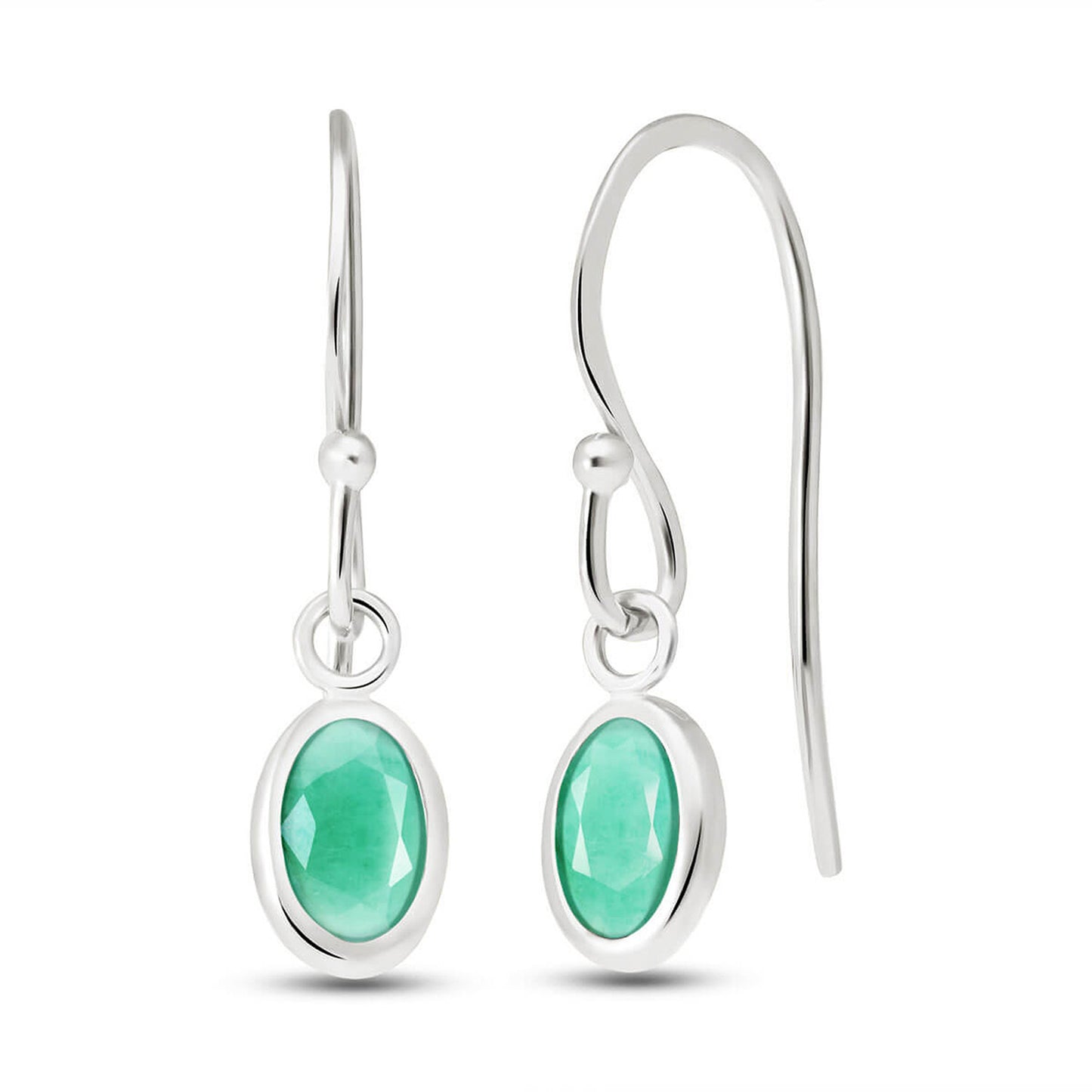 Swaying Silhouette Emerald Earrings