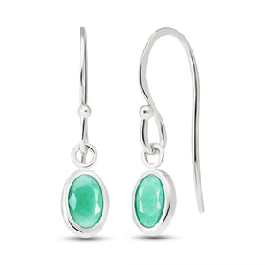 Swaying Silhouette Emerald Earrings