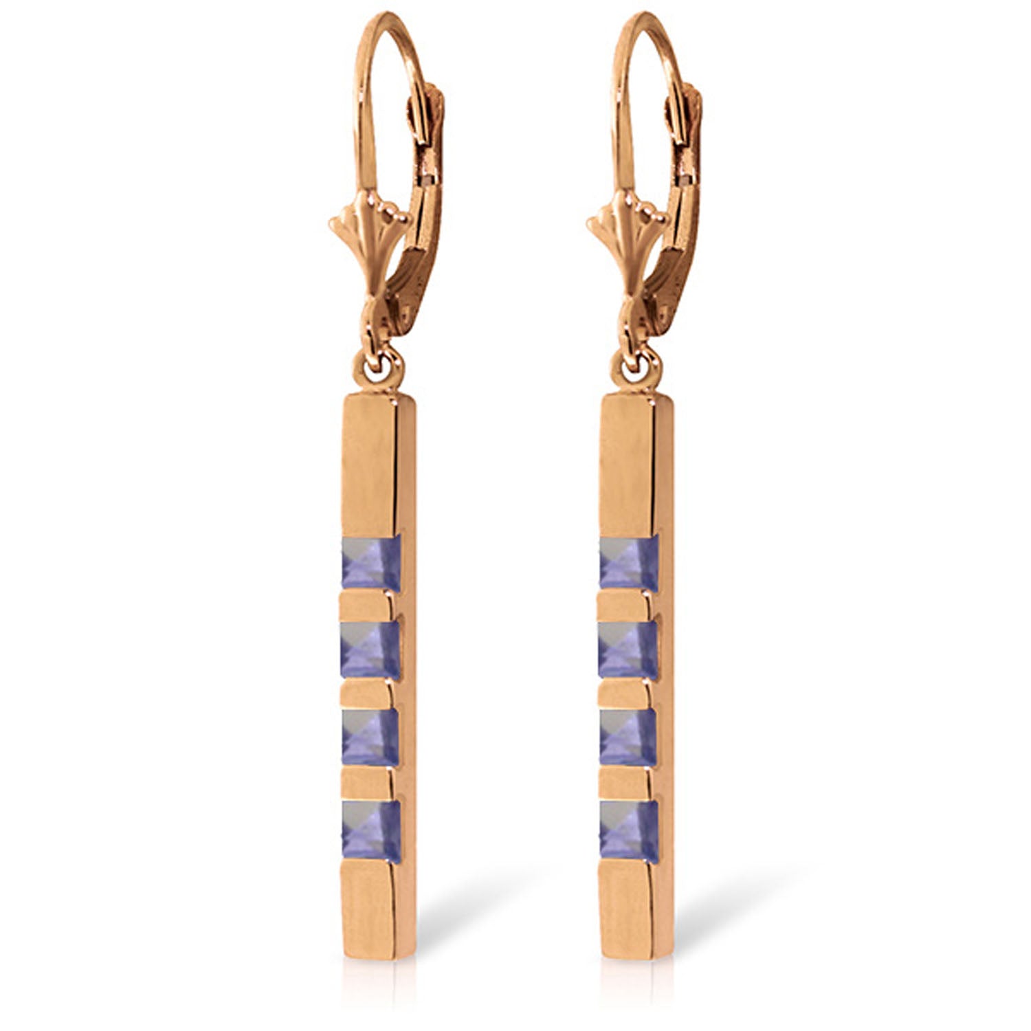 Evergreen Harmony Tanzanite Leverback Earrings