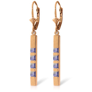 Evergreen Harmony Tanzanite Leverback Earrings