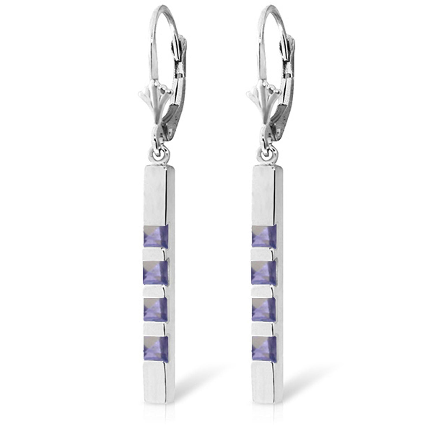 Evergreen Harmony Tanzanite Leverback Earrings