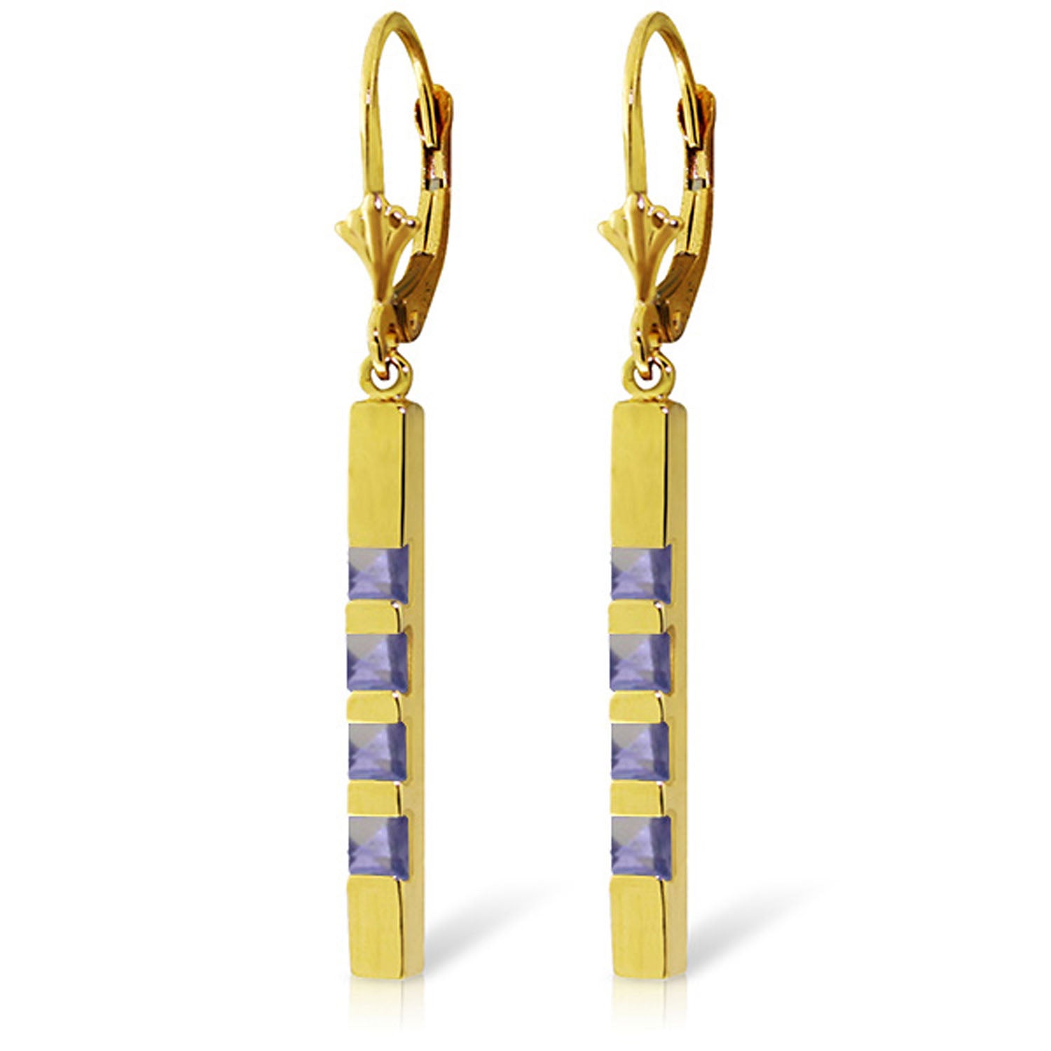Evergreen Harmony Tanzanite Leverback Earrings