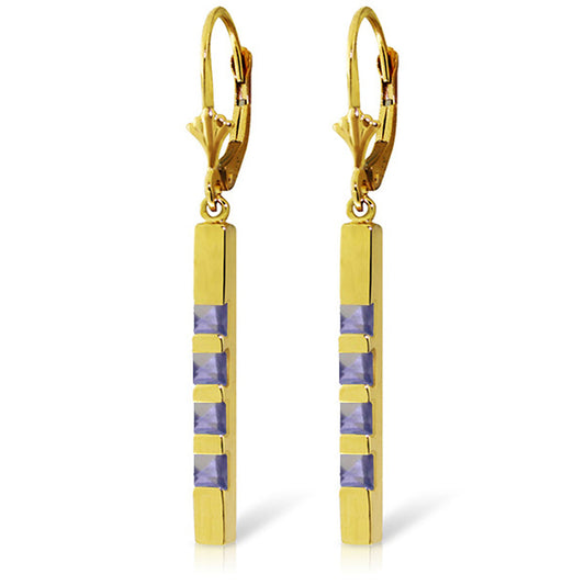 Evergreen Harmony Tanzanite Leverback Earrings