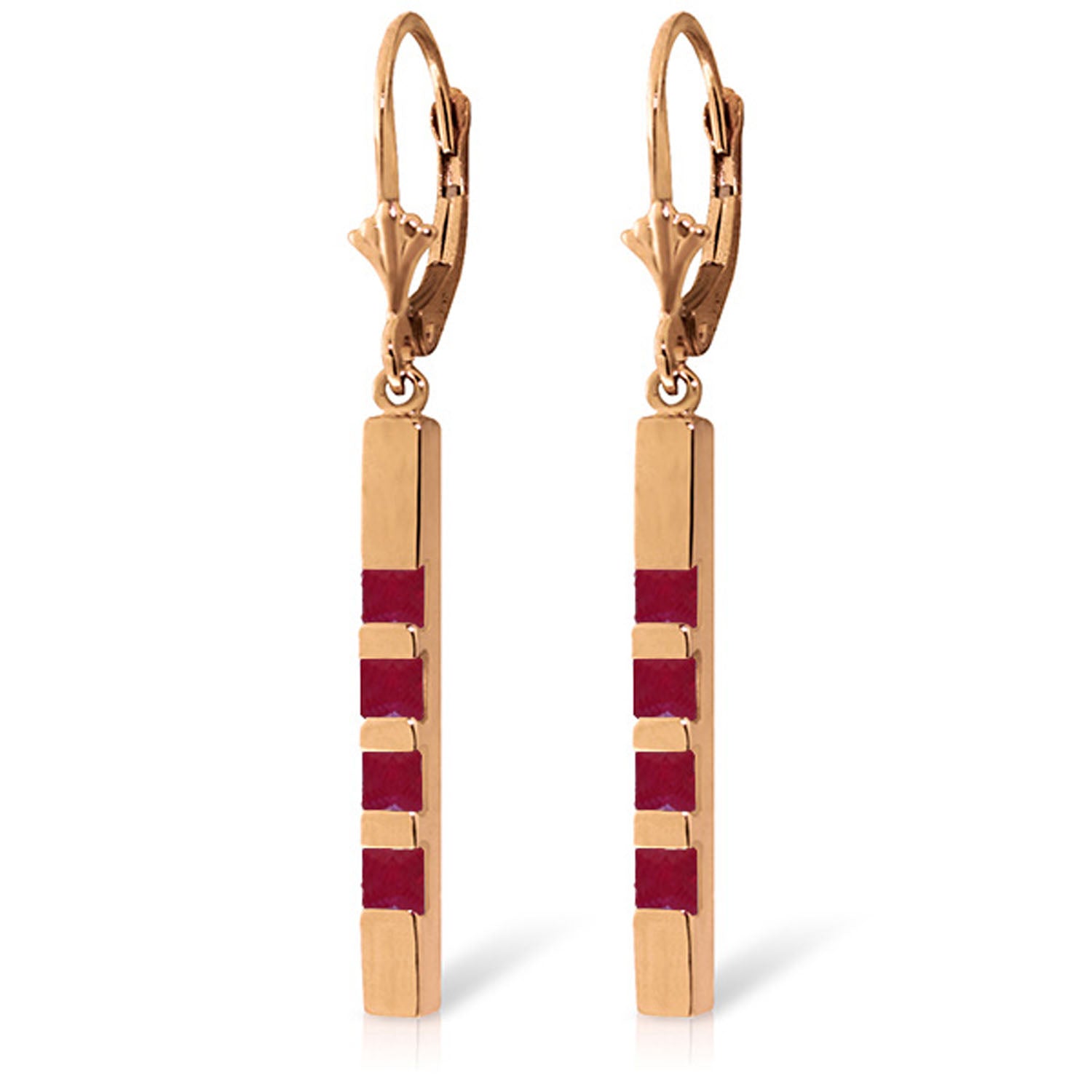 Evergreen Harmony Ruby Leverback Earrings