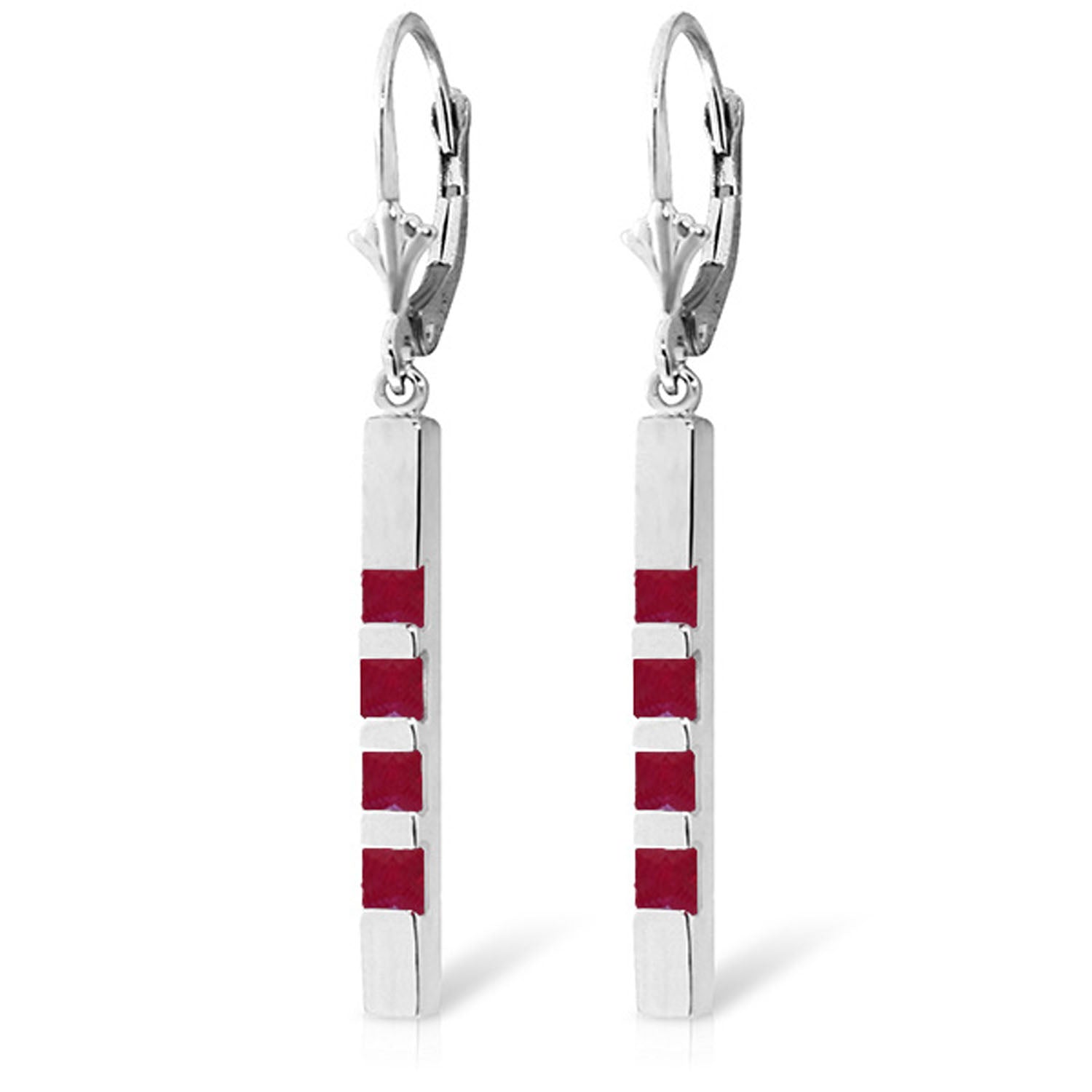 Evergreen Harmony Ruby Leverback Earrings