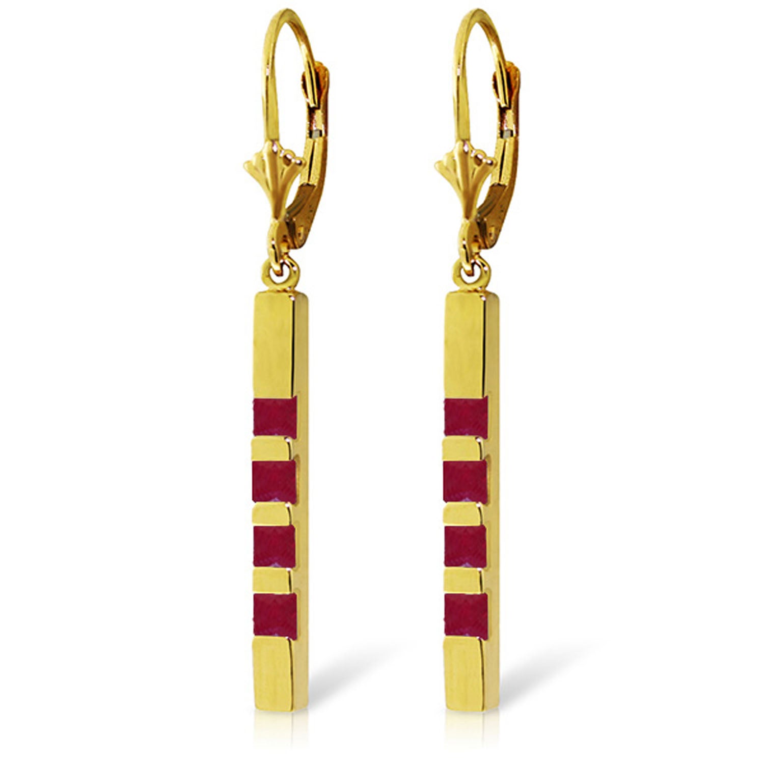 Evergreen Harmony Ruby Leverback Earrings