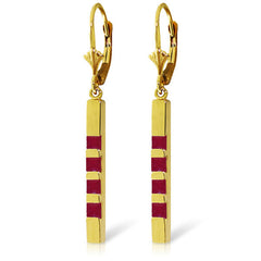 Evergreen Harmony Ruby Leverback Earrings