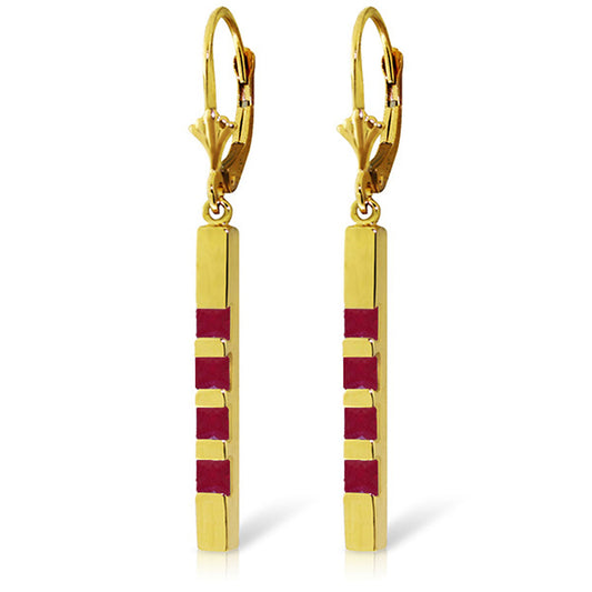 Evergreen Harmony Ruby Leverback Earrings