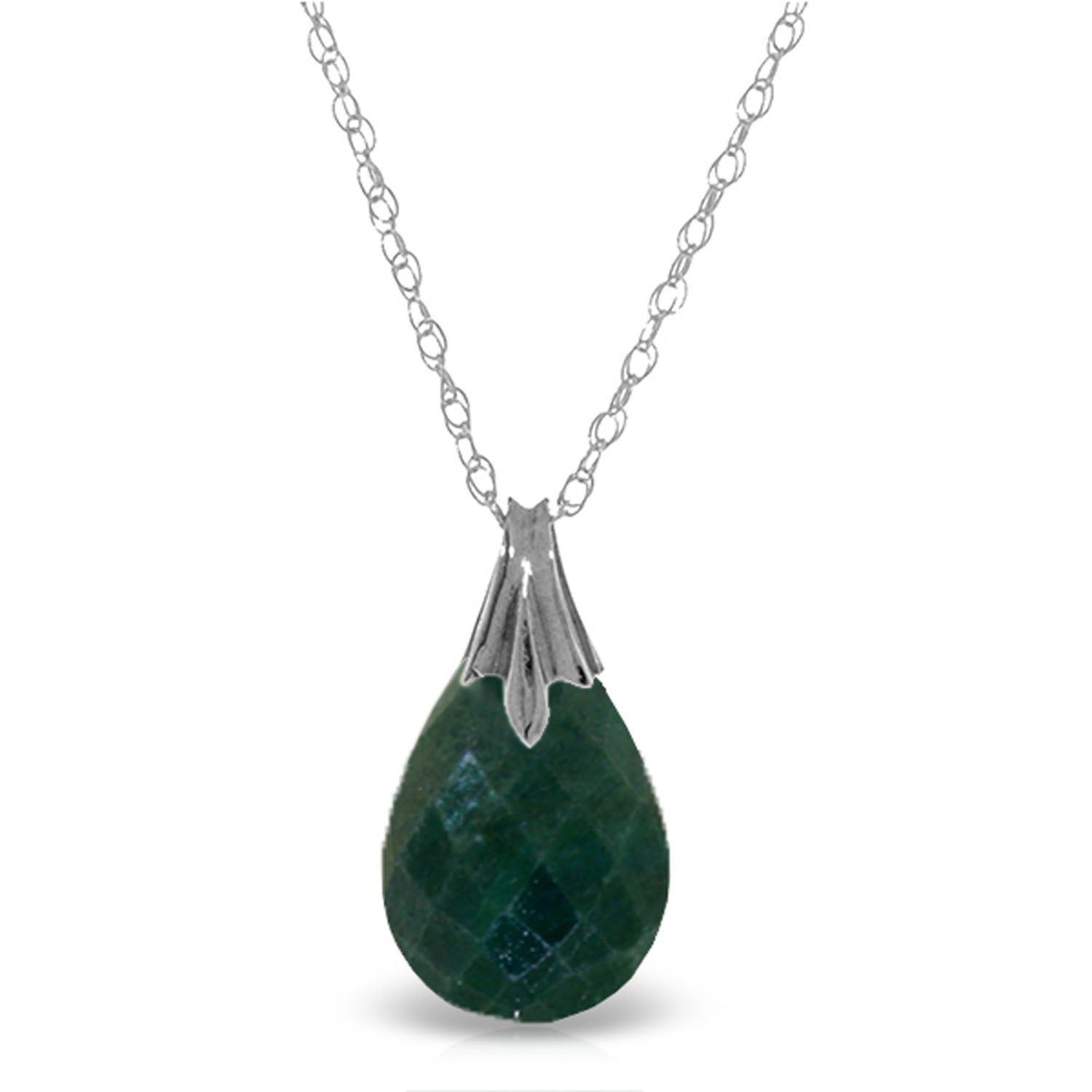 Glistening Glow Dyed Green Sapphire Necklace