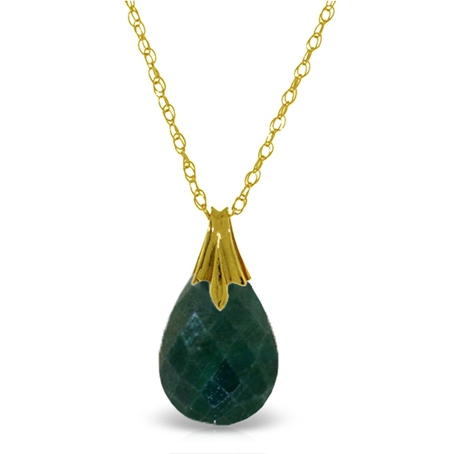 Glistening Glow Dyed Green Sapphire Necklace