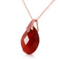 Glistening Glow Dyed Ruby Necklace