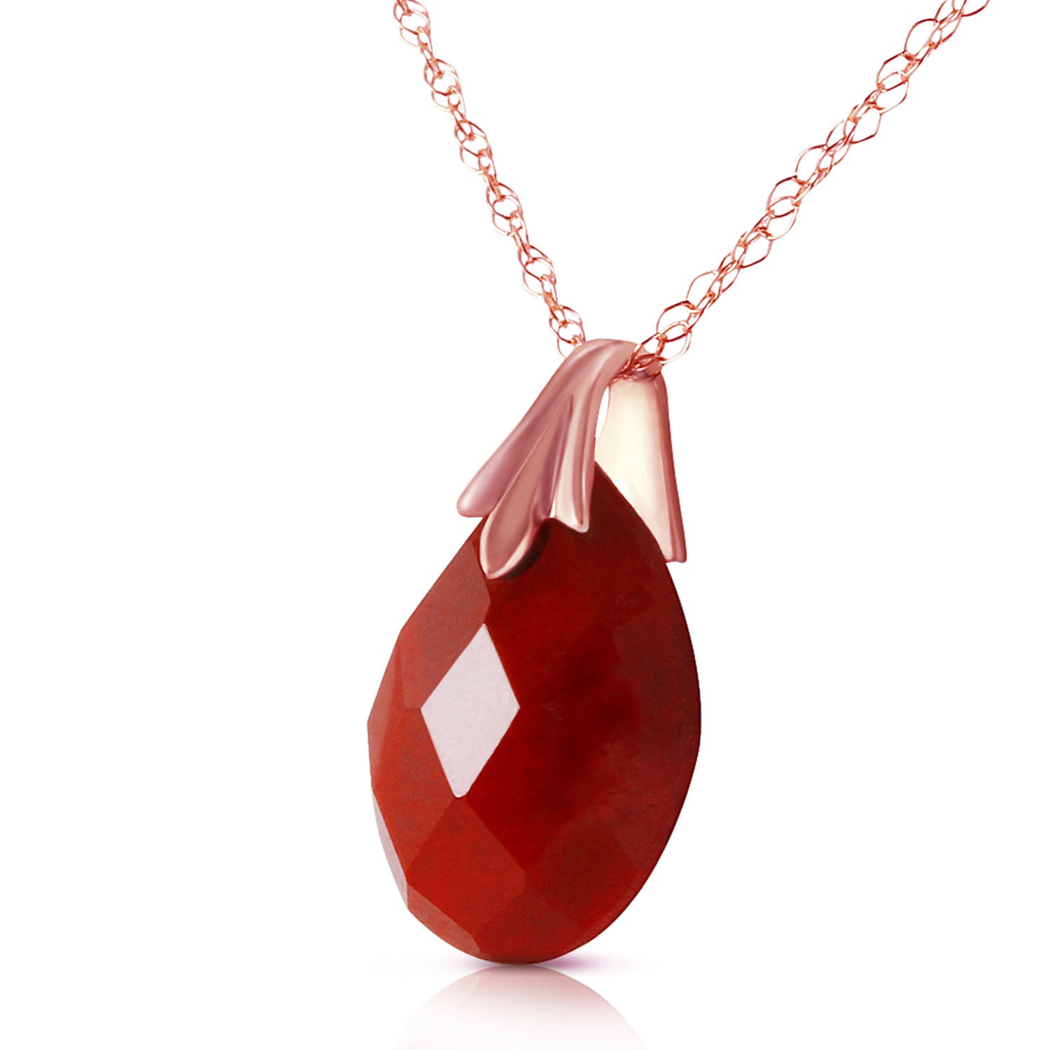 Glistening Glow Dyed Ruby Necklace