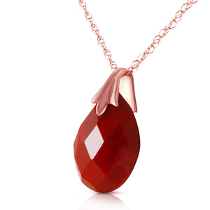 Glistening Glow Dyed Ruby Necklace