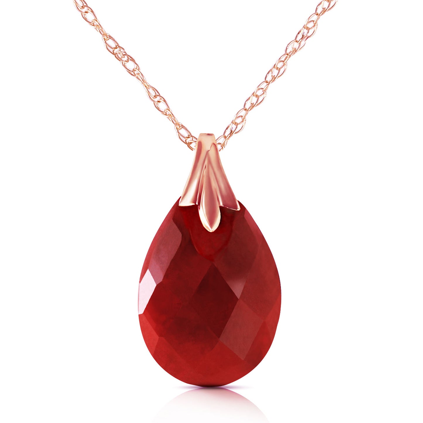 Glistening Glow Dyed Ruby Necklace