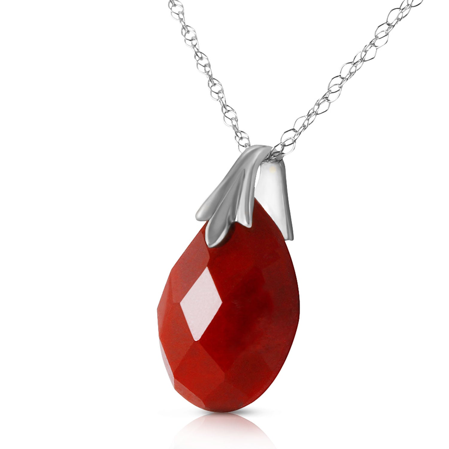 Glistening Glow Dyed Ruby Necklace