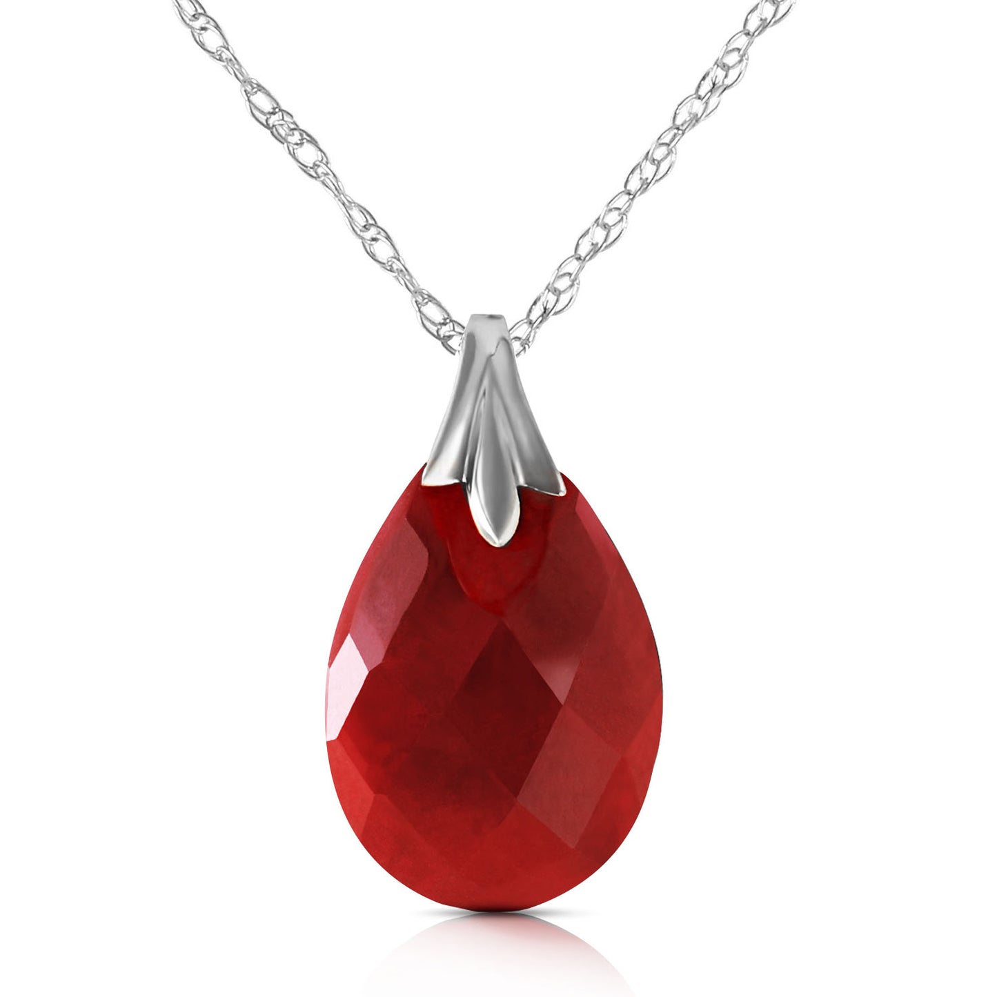 Glistening Glow Dyed Ruby Necklace