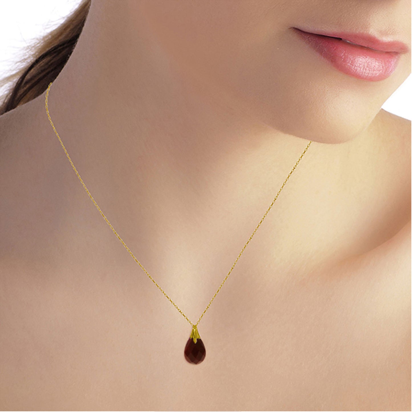 Glistening Glow Dyed Ruby Necklace