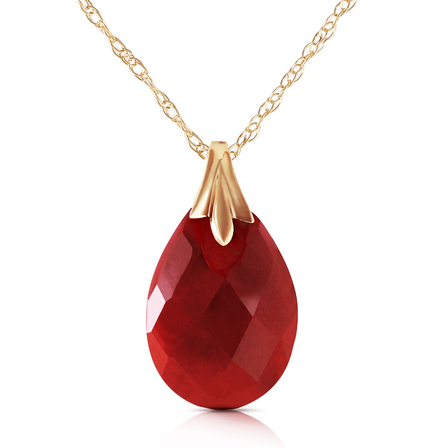 Glistening Glow Dyed Ruby Necklace
