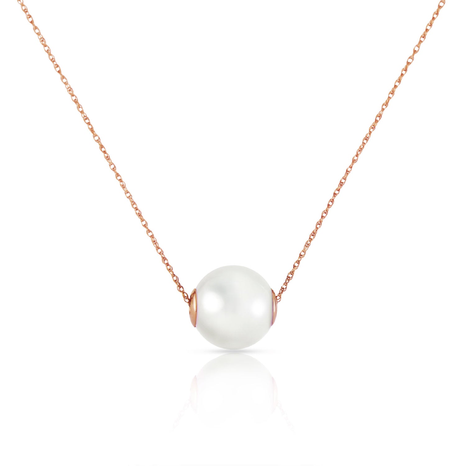 Enchanted Orbit White Pearl Necklace