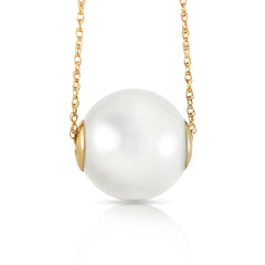 Enchanted Orbit White Pearl Necklace