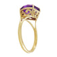 Lovers Heart Purple Amethyst Ring