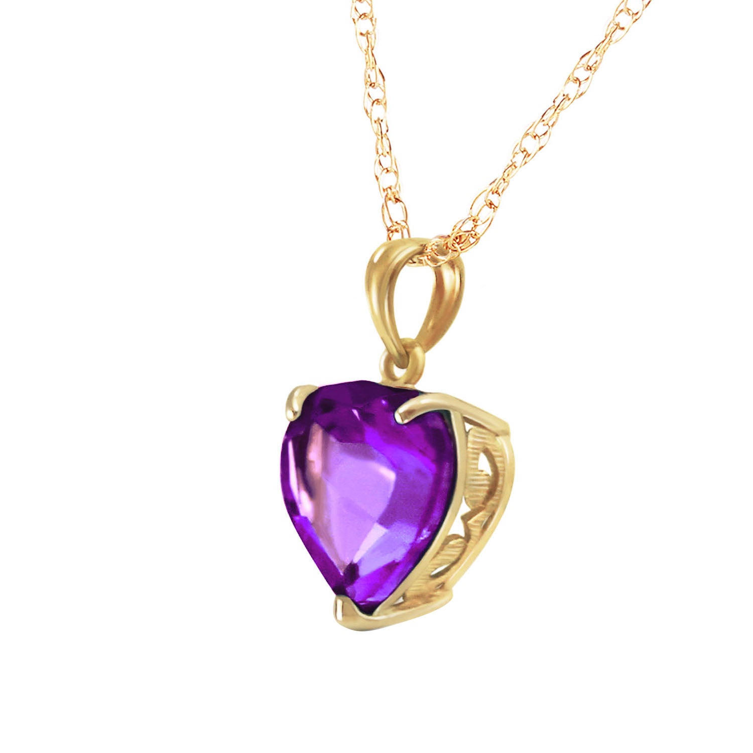 Eternal Hearts Amethyst Necklace