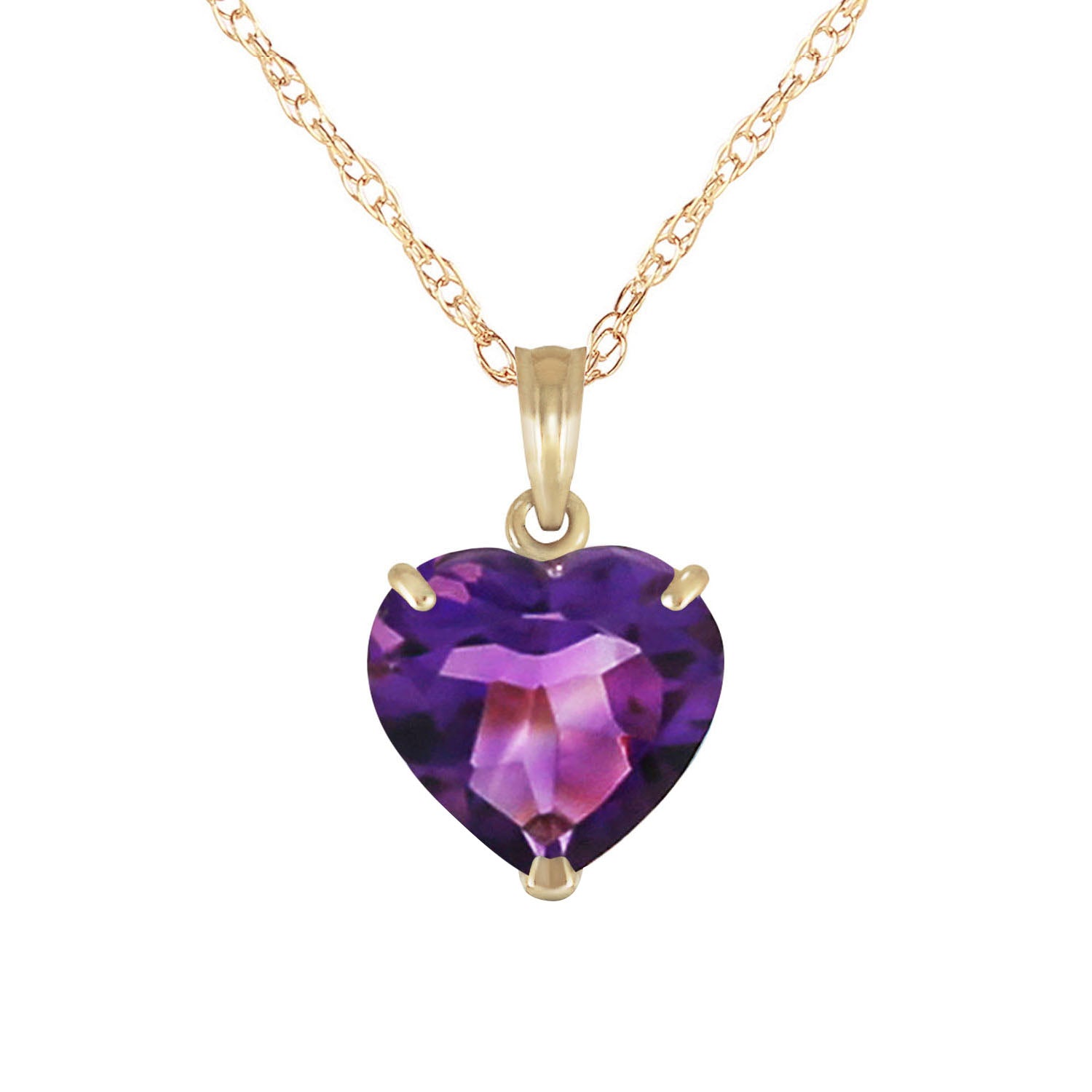 Eternal Hearts Amethyst Necklace