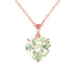 Eternal Hearts Green Amethyst Necklace