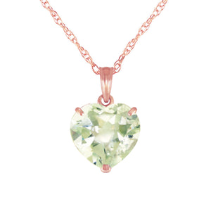 Eternal Hearts Green Amethyst Necklace