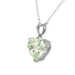 Eternal Hearts Green Amethyst Necklace
