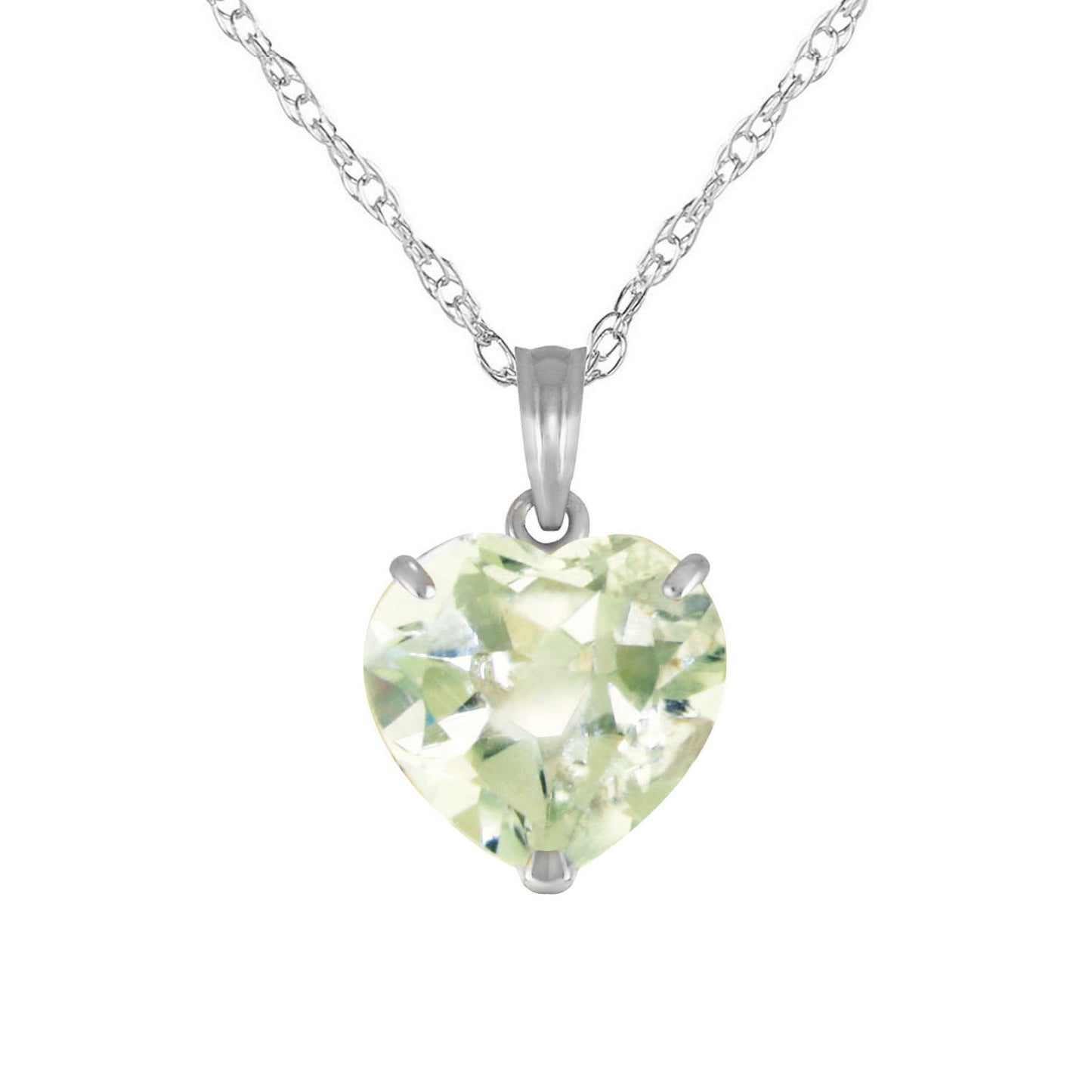 Eternal Hearts Green Amethyst Necklace