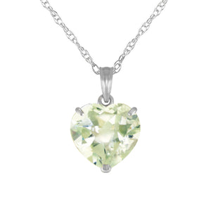 Eternal Hearts Green Amethyst Necklace