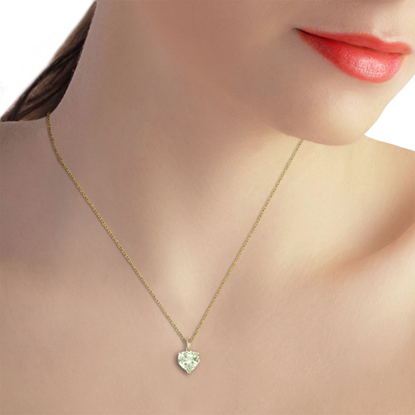 Eternal Hearts Green Amethyst Necklace