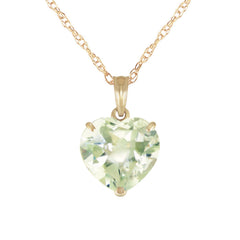 Eternal Hearts Green Amethyst Necklace