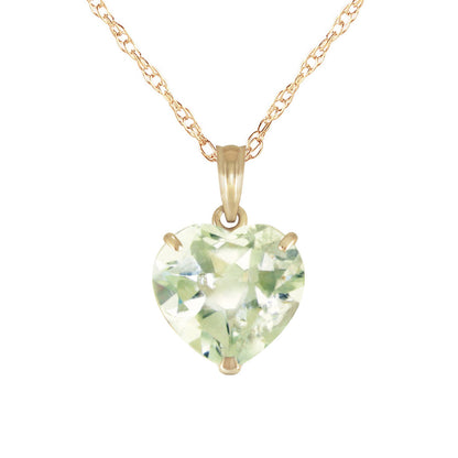 Eternal Hearts Green Amethyst Necklace