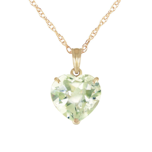 Eternal Hearts Green Amethyst Necklace