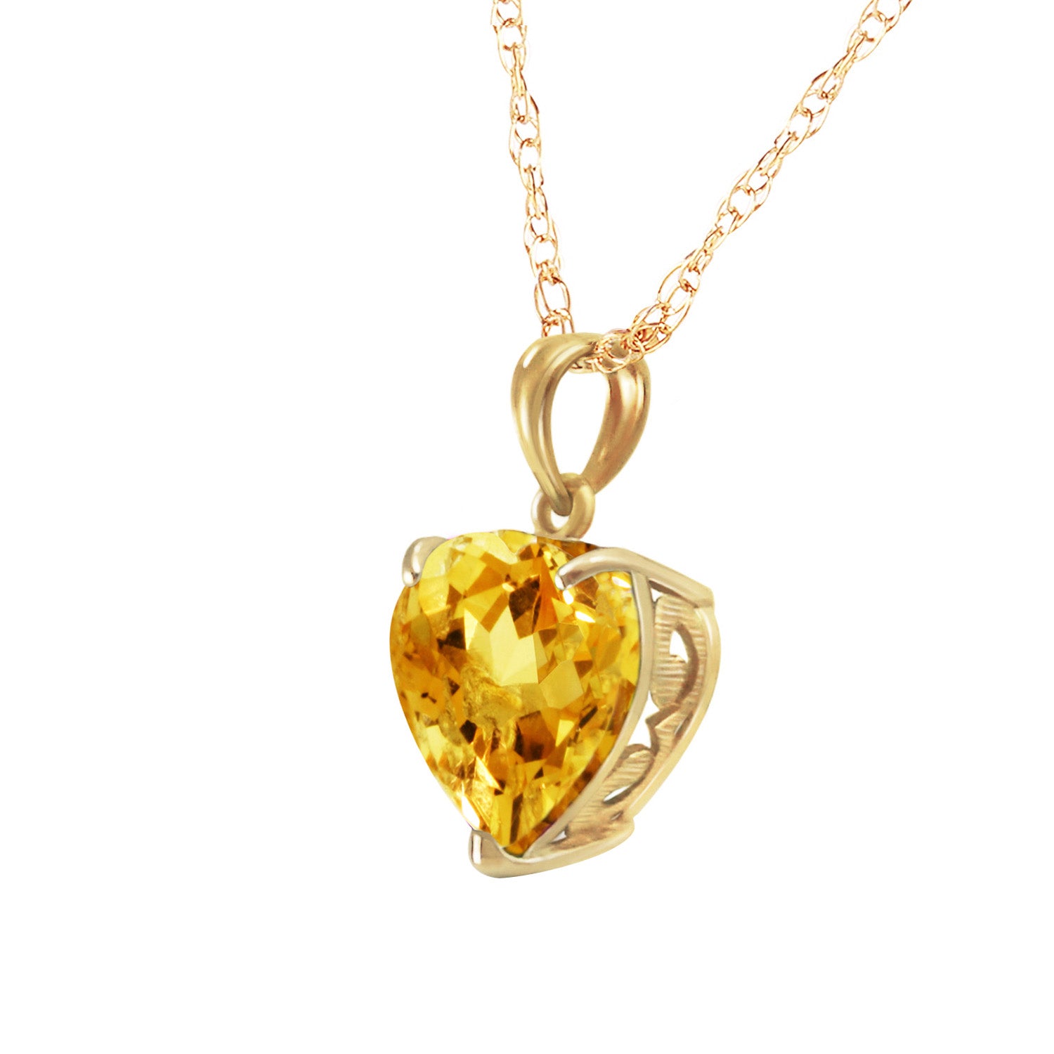Eternal Hearts Citrine Necklace