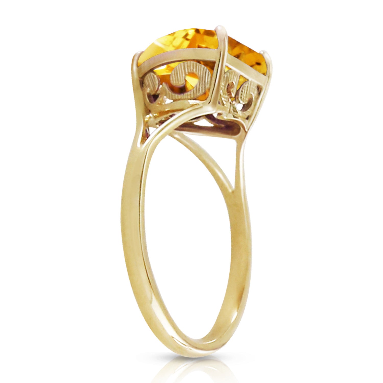 Lovers Heart Citrine Ring