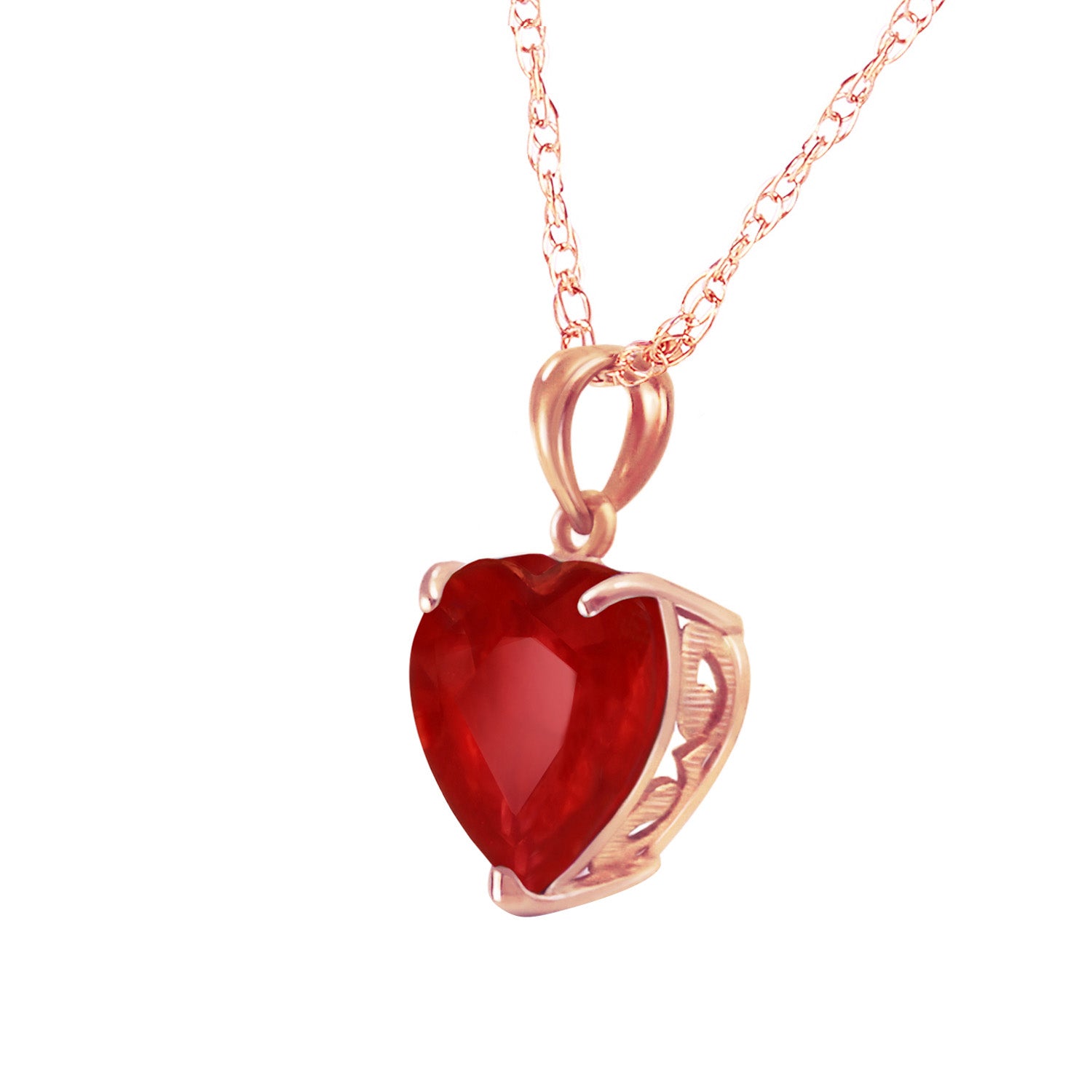 Eternal Hearts Ruby Necklace