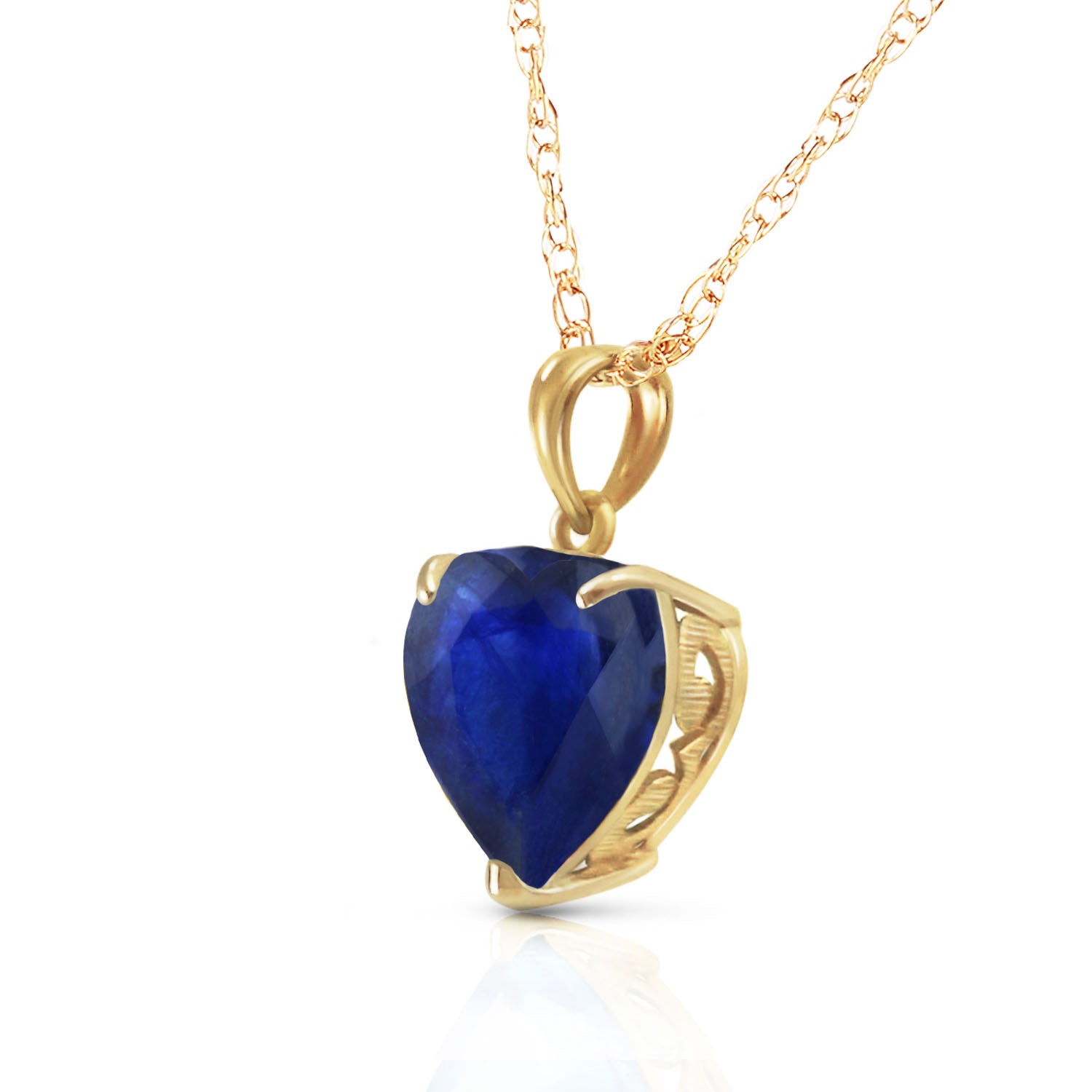 Eternal Hearts Sapphire Necklace