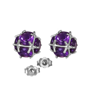 Regal Crown Amethyst Earrings