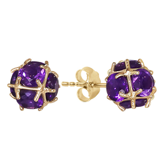 Radiant Orb Amethyst Earrings